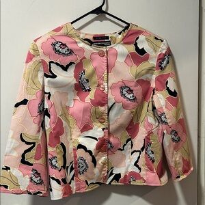 Norton McNaughton Pink Floral Blouse